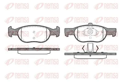 Produktbild von REMSA Bremsbeläge Satz Vorne Bremsklötze für FIAT GRANDE PUNTO (199) 0588.20