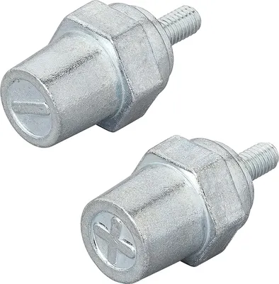 Two battery terminal adapters are shown against a white background.