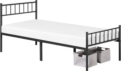 Produktbild von Yaheetech Metallbett Einzelbett/Doppelbett, Metallrahmenbett Gästebett, Modern Bettgestelle Bettrahmen Jugendbett mit Lattenrost für Schlafzimmer Gästezimmer 90 X 190 cm