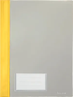 Produktbild von Schnellhefter A4, mit Einsteckfach, gelb, transparenter Deckel, PVC