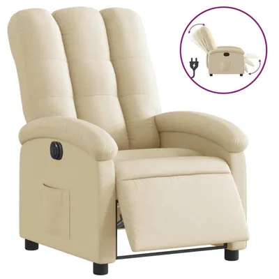 Produktbild von vidaXL Relaxsessel Elektrisch Creme Stoff