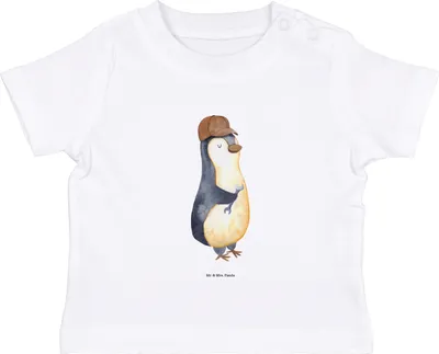 Produktbild von Mr. & Mrs. Panda Organic Baby Shirt Wenn Papa es nicht reparieren kann, sind wir am Arsch 6. - 12. Monat - Weiß - Geschenk, Vatertag,  T-Shirt, Baumwollshirt, Vater