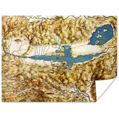 Produktbild von MuchoWow® Poster Toskana - Leonardo da Vinci 160x120 cm - Foto Plakat