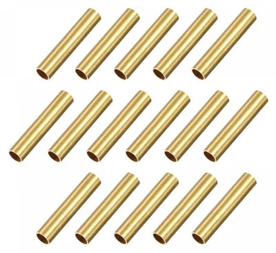 Messingrohr 6x0,5 mm, 30 mm Länge, 16 Stück