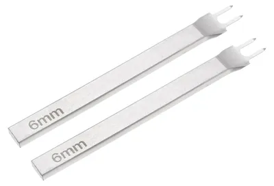 Productafbeelding van Lochstans - 2 stuks stansgereedschap voor het maken van gaten - geschikt voor leerbewerking - 6 mm