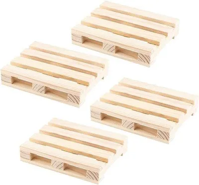 Obrázek produktu pro Dřevěné krabičky | ideální na tvoření nebo jako podstavec na nápoje (10 x 8 x 2 cm | 4 ks)
