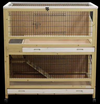 Produktbild von Kerbl Kleintierkäfig Indoor Deluxe mit zwei Etagen, L x B x H 115 x 60 x 118 cm
