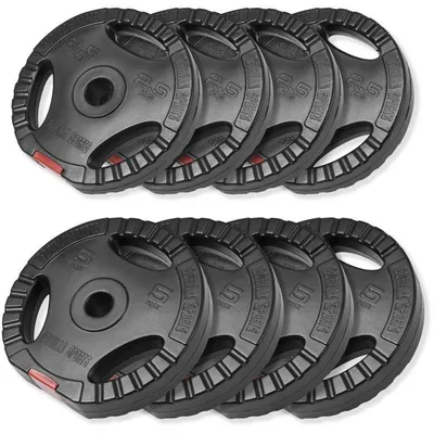 Obrázok produktu pre Gorilla Sports Sada plastových kotúčov, 4 x 2,5 kg, 4 x 5 kg