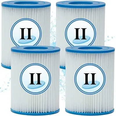 Produktbild von Filterkartusche Typ II, für Bestway 58094 - Filterkartusche für Poolfilter, Ersatzfilter für Bestway Typ II, für Bestway 58383 - Filterkartusche Typ II (4 Stück)