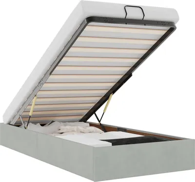 Obrázok produktu pre vidaXL Osmanská posteľ bez matraca svetlosivá 100x200 cm zamat