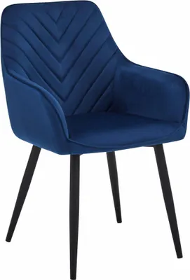 Produktbild von NANA Stuhl - marineblauer Samt / schwarze Beine x 1