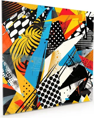 Produktbild von Küchenrückwand Spritzschutz Glas mit Motiv Abstrakte Kunst 40 x 40 cm