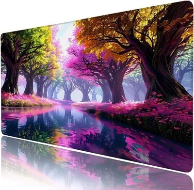 Produktbild von Große XXL-Mausmatte mit buntem Design für Gaming, Schreibtischschutz und rutschfestem Gummifuß 500 x 250 x 3mm