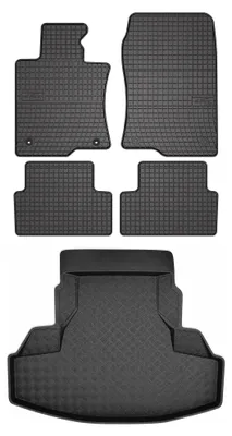 Zdjęcie produktu dla Dywaniki gumowe + mata bagażnika do Honda Accord VIII 2008-2015 (sedan) – czarne, dopasowane – Wielganizator SolidPRO