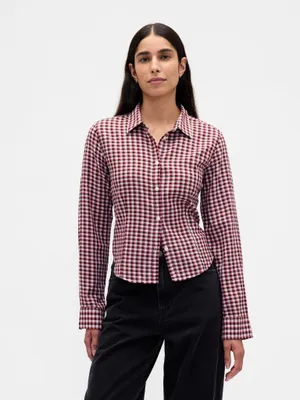 Produktbild von GAP Damen Kurz geschnittenes Flanellhemd XS