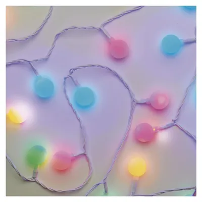Immagine prodotto di Catena LED EMOS per esterni - sfere 4 m, multicolore, timer D5AM01