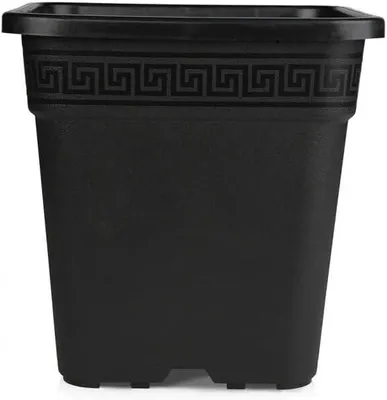 Produktbild von Easy Act Pflanztopf viereckig 30L, quadratischer Blumentopf 36 x 36 x 36 cm aus robustem Kunststoff, schwarzer Topf mit Drainage