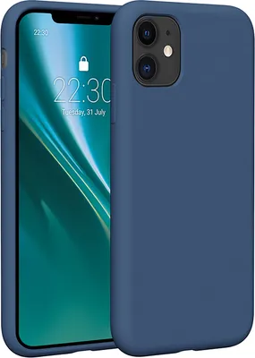 Immagine prodotto di Etteri custodia in silicone per iPhone 11 cover telefono cellulare blu scuro