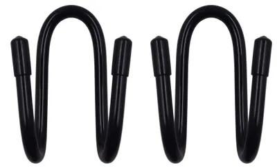 Image de Supports pour chapeaux pour siège arrière - Attaches flexibles pour repose-têtes - Accessoires pour voiture - Noir, lot de 2