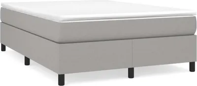 Produktbild von vidaXL Boxspringbett mit Matratze Hellgrau 140x200 cm Stoff