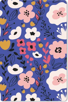 Produktbild von MuchoWow® Mauspad Mousepad Blumen - Blätter - Muster 40x60 cm - Mousepads - Maus Mat - Pad - Mausunterlage - Schreibtisch Accesoire