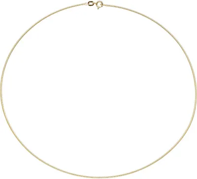 Produktbild von 1,1mm Halsreif Omegareif 925 Silber gelbgold vergoldet 42cm Halsschmuck Damen
