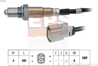 Produktbild von EPS Lambdasonde für FORD Fiesta Mk6 Schrägheck (JA8, JR8) vor-Kat Beheizt Planarsonde 300mm 1.998.367