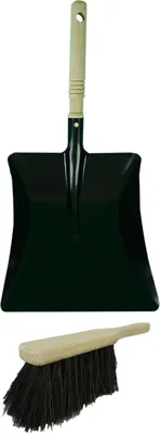 Produktbild von Novaliv 1x Kehrschaufel Set schwarz Arenga Handfeger und Schaufel Set Kehrset Kehrgarnitur dustpan and brush Handkehrset Handfeger Arengaborsten Besen Arenga Handbesen