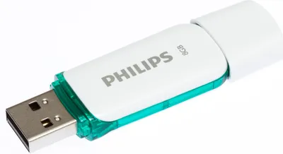 Produktbild von Philips USB-Stick 8GB Drive Snow, USB 2.0, Farbe: Grün