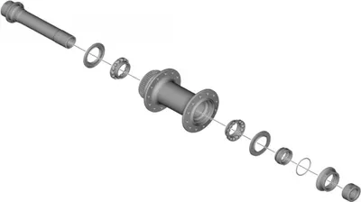 Immagine prodotto di Kit completo perno cavo SHIMANO WH-RS710-F - ricambio preciso per ruota anteriore...