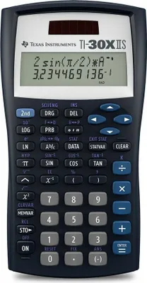 Produktbild von Texas Instruments TI-30X IIS, Tasche, Wissenschaftlicher Taschenrechner, 11 Ziffern, 2 Zeilen, Batterie/Solar, Schwarz