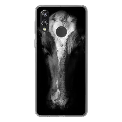 Produktbild von MuchoWow® Handyhülle Schutzhülle Hülle für Huawei P20 Lite (2020) Kuh - Tiere - Schwarz Silikon Softcase Handy Hülle - Kartenhalter