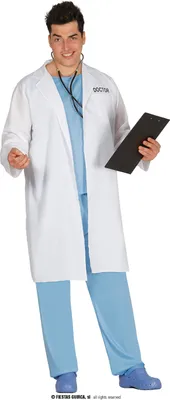 Produktbild von Arzt Kostuem Erwachsene Karneval Outfits Aerzteteam Krankenhaus Design Fasching, Größe: 48 - 50 (M) Farbe: Weiß
