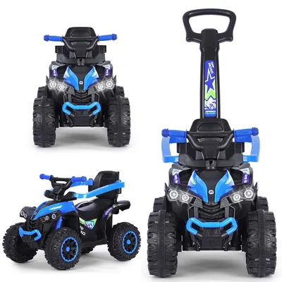 Produktbild von Milly Mally Wild 3in1 blau Kinderroller mit Lenkstange