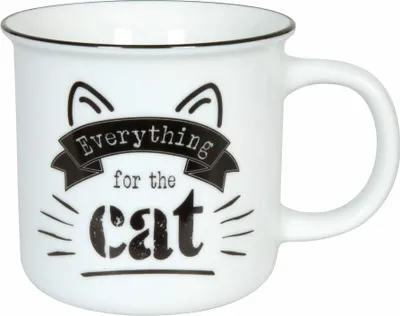 Image de Könitz Mug DEnglish for the Cat, Mug à café, tasse, tasse à café, porcelaine, 380 ml, 11 1 971 2642