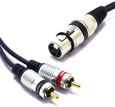 Obrázek produktu pro Kabelový adaptér pro audiozařízení – 3 metry – černý – měděný vodič – mikrofonní adaptér