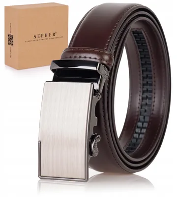 Produktbild von SEPHER® Herren Ledergürtel mit Automatik-Schnalle Braun