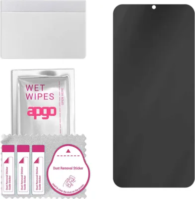 Produktbild von apgo Hybrid Privacy Schutzglas, Matt, kompatibel mit Tecno Camon 19 Pro, Anti-Spy, toller Ersatz für Hartglas, kratzfester Displayschutzglas, Displayschutz, Full Glue