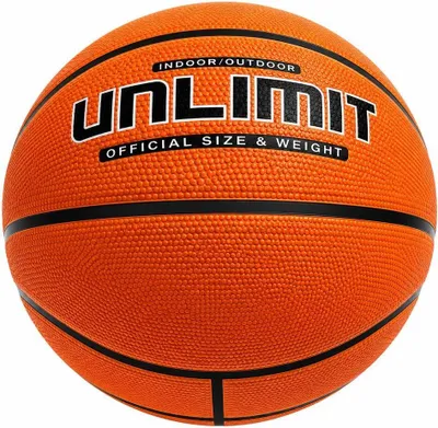 Imagen del producto de Balón de baloncesto, talla 5: Balón de goma resistente, ideal para principiantes y para entrenamientos, de color naranja, con superficie antideslizante para driblar, pasar y lanzar (baloncesto)