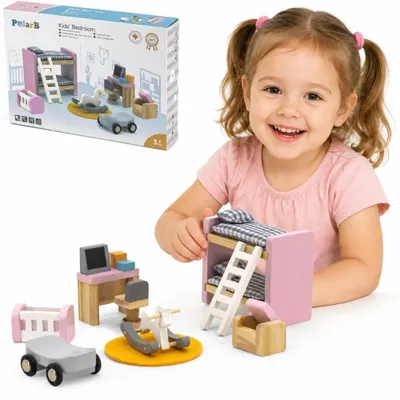 Imagen del producto de Juego de muebles de casa de muñecas Viga Polarb para habitación infantil