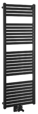 Produktbild von Aqualine Handtuchheizkörper - Heizkörper Tondi 450x1330 mm, Mittelanschluss, schwarz matt DT476T