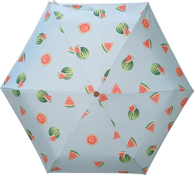 Produktbild von Mini Regenschirm Taschenschirm Schirm klein & kompakt Wassermelone Melonen
