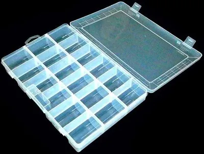 Produktbild von Sortimentskasten groß Transparent 18 Trennfächer ZD925D