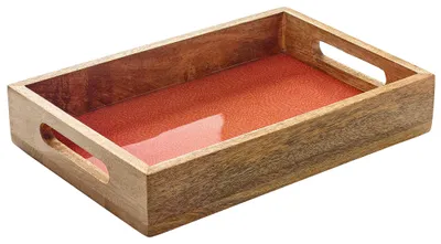 Zdjęcie produktu dla Zassenhaus Tablett BRUSH CORAL, Mango, 30,5 x 20 x 5,5 cm