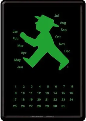 Immagine prodotto di Calendario da tavolo NOSTALGIKER GEHER nero di Ampelmann