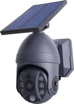 Produktbild von Näve Leuchten LED Solar Außenwandleuchte "MOHO" mit Bewegungsmelder und Security-Kamera- Attr LED Solar Außenwandleuchte "MOHO" mit Bewegungsmelder und Security-Kamera- Attr LED Solar Außenwandleuchte "MOHO" mit Bewegungsmelder und Security-Kamera- Attr, Lampe für den Außenbereich im Functional Style, aus Kunststoff in grau, 9 x 15 x 18 cm, mit LED Platine – Dämmerungssensor – Bewegungsmelder – mit Imitationskamera