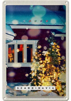 Produktbild von Blechschild Reise 20x30cm Skandinavien Winterzeit Weihnachten