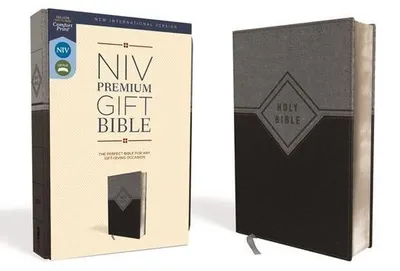 Produktbild von Niv, Premium Gift Bible, Leathersoft, Black/Gray, Red Letter Edition, Comfort Print