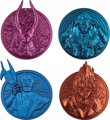 Obrázek produktu pro Sada sběratelských medailonů Magic the Gathering - Planeswalkers Medallion Collection (4 ks)