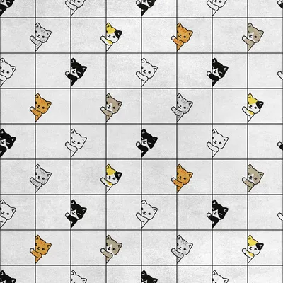 Imagen del producto de Tela de terciopelo con motivos de gatos sobre un fondo a cuadros, ideal para coser
